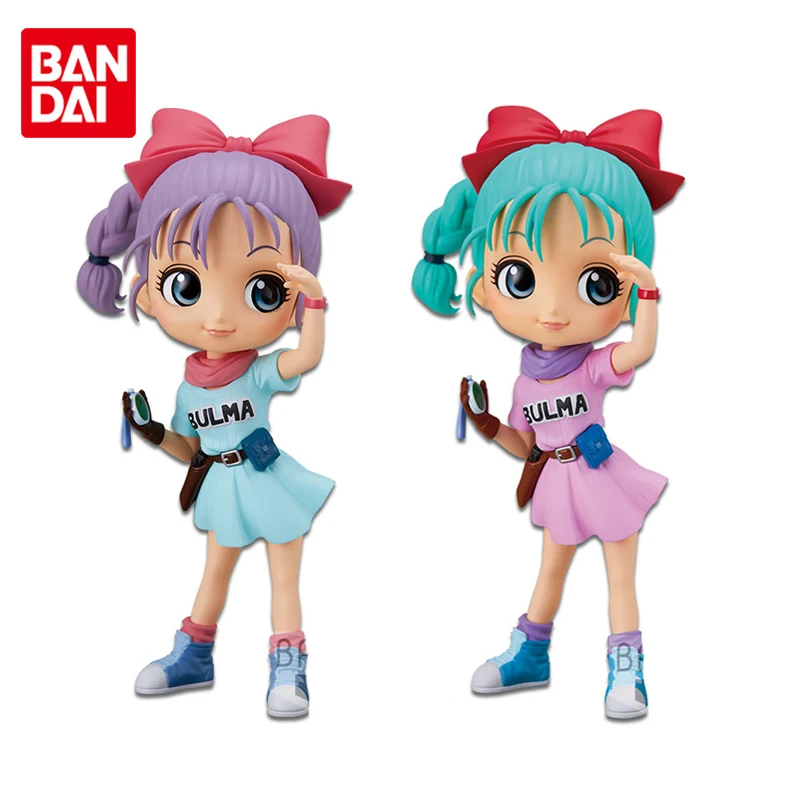 

Bandai Genuine Q Posket Dragon Ball Junior Bulma Anime Action Figures Collectible Model Ornaments Toys for Girls Boys Kids