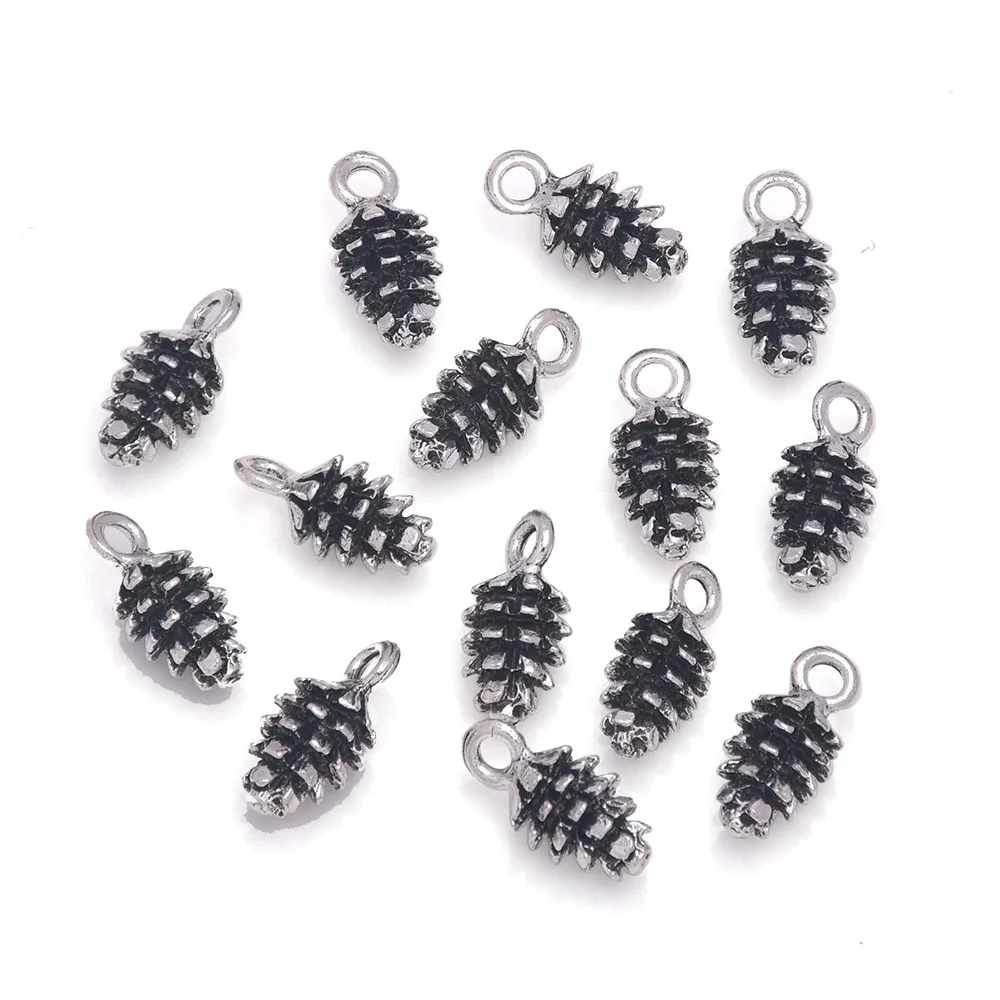 Подвески в виде соснового фрукта антикварные серебряные подвески для рукоделия