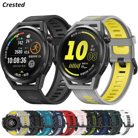 Силиконовый ремешок для HUAWEI WATCH GT 3 / GT 2 / Pro / Runner  CRESTED