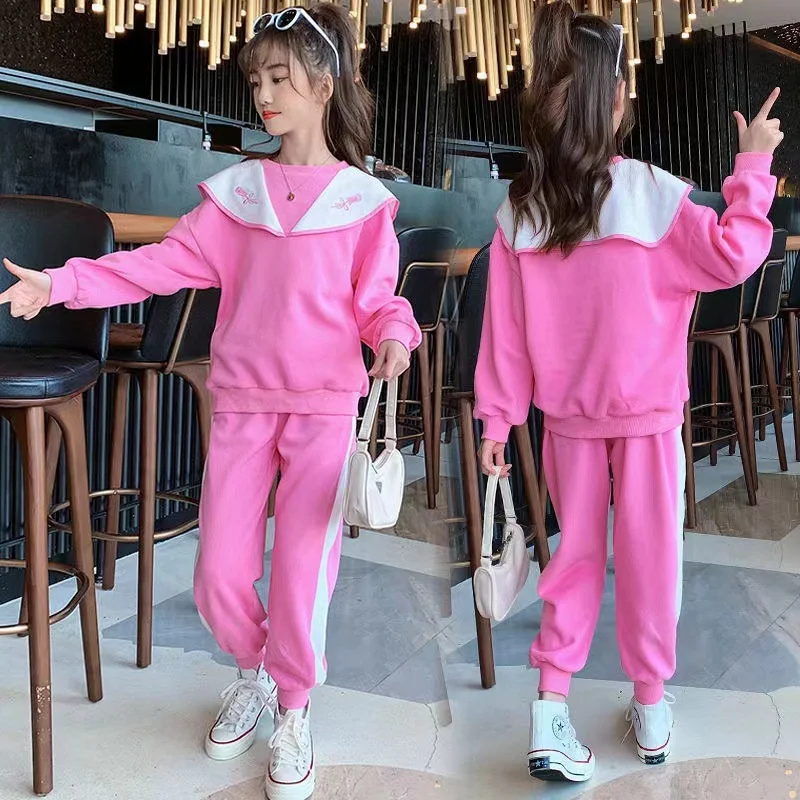 

Girls Suit Sweatshirts +Pants Cotton 2Pcs/Sets 2022 Beauty Spring Autumn Thicken Comfortable Suits Sets Kid Baby Children Clothi