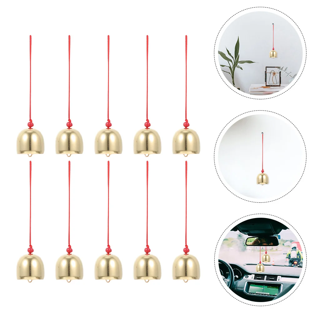

10Pcs Anti-theft Copper Bell Hanging Wind Chime Exquisite Copper Bell for Craft DIY Copper Bell