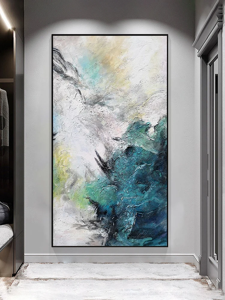 

Hand Painted Abstract Oil Painting Modern Minimalist Living Room Wall Mural Corridor Hanging Painting Canvas Frameless
