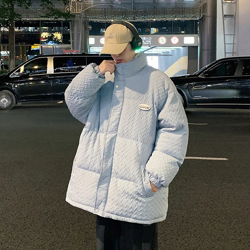 Men's autumn and winter cotton clothes Lamb's Fleece Jacket Fashion loose and versatile padded warm winter cotton Jacket Parkas