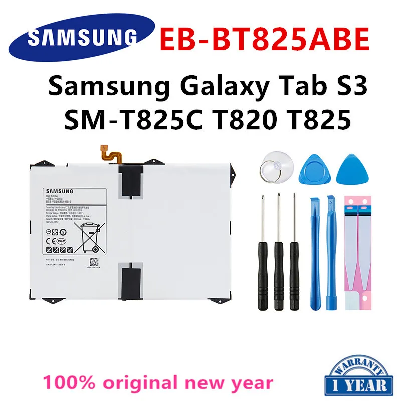 

SAMSUNG original EB-BT825ABE 6000mAh Tablet Replacement Battery For Samsung Galaxy Tab S3 9.7 inch SM-T825C T820 T825 +Tools