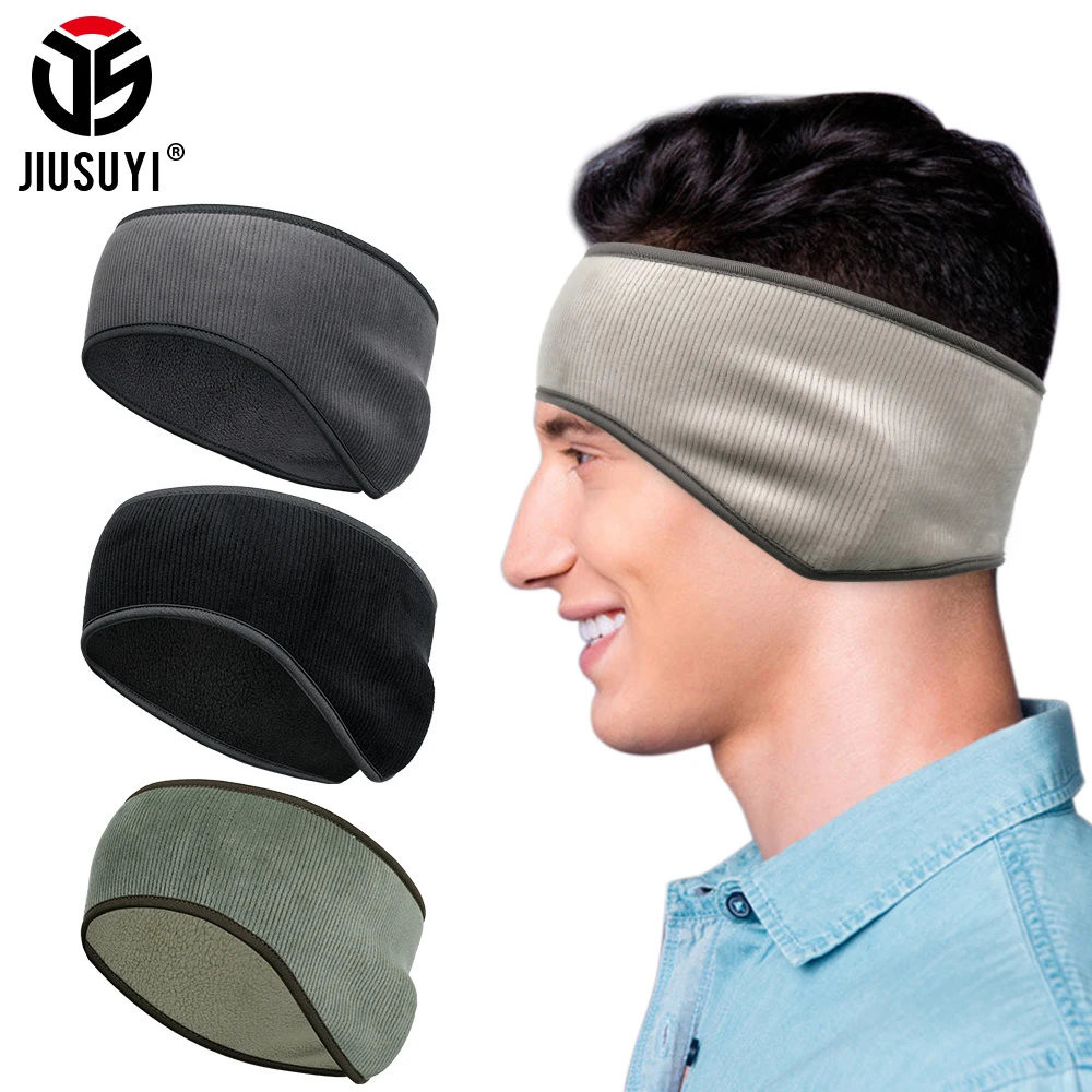 Winter Warmer Headband Ski Muffs Thermal Fleece Ear Cover Sports Riding Skating Climbing Hunting Elastic Bandage Men Headwrap