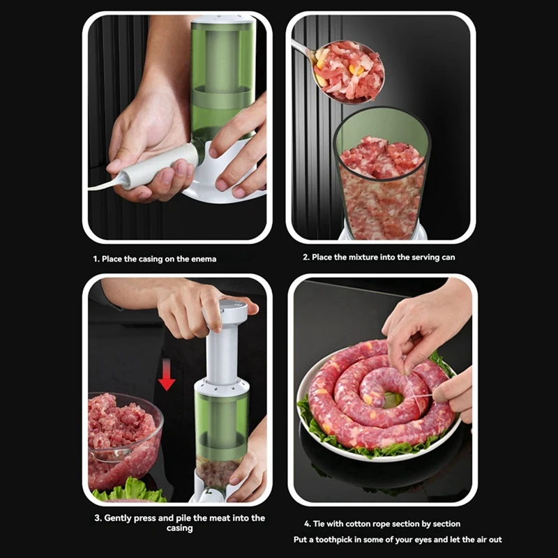 Ручной набор набивки для колбас с 4 наполнительными трубками мясорубка