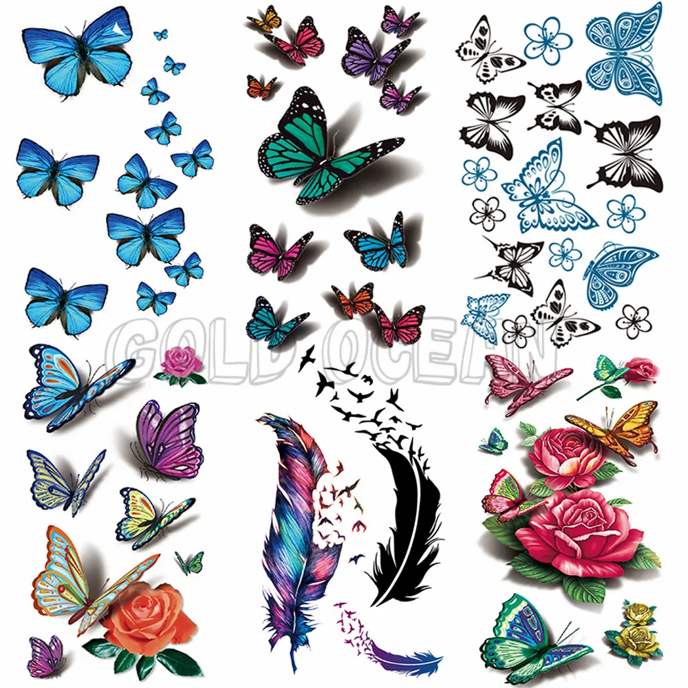 

Водостойкая временная татуировка Sdotter с фиолетовой бабочкой, искусственная флэш-передача, здоровая Татуировка HAQ167, нетоксичные детские Мультяшные татуировки для Сума