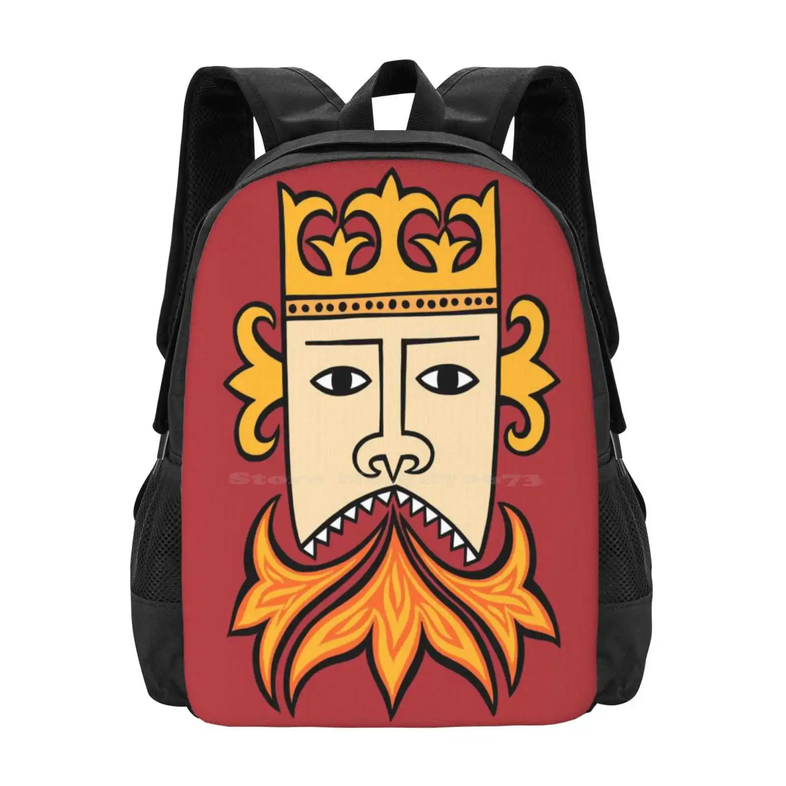 

Школьные рюкзаки My King для девочек-подростков, дорожные сумки с комиксным мультяшным юмором, смешной экстравагантный поп-арт с графическим Аланом