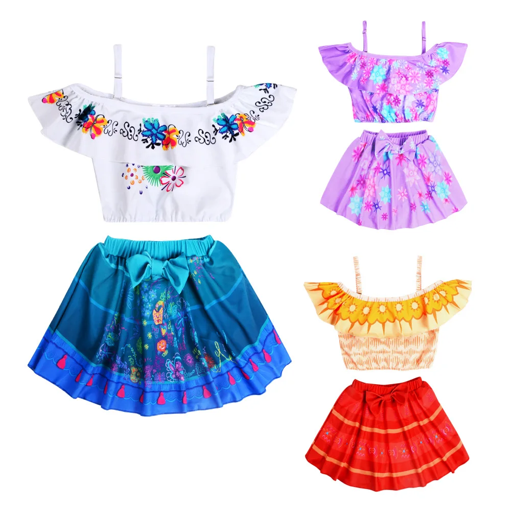 

Летний детский купальник с оборками, два предмета