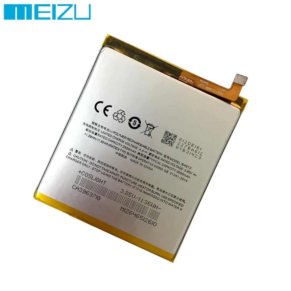 Оригинальный новый аккумулятор BA612 BA712 для Meizu M6s S6 M712C M71M M71Q M712H 5S M5S M612Q M612M M612H 3000 мАч