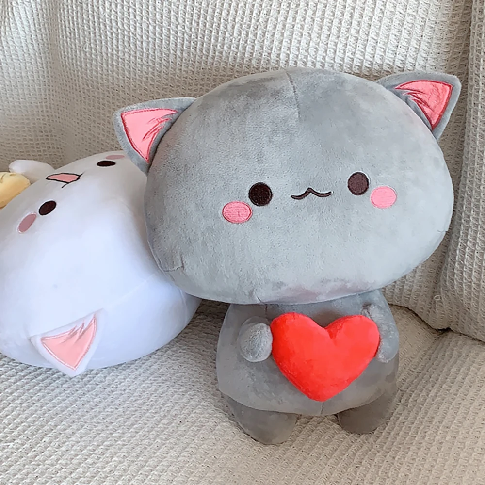 

Mitao Cat Stuffed Animals Doll Kawaii Lying Cats Plush Toys Stuffed Cute Animal Dolls Pillow Soft PP Cartoon Cushion Girls Gift