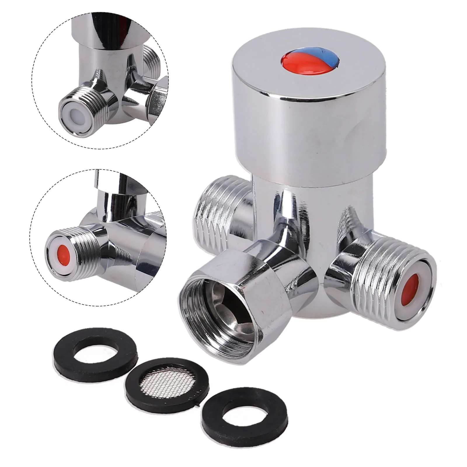 

For Water Heater Inlet Valve Mixing Valve Induction Tap Thermostatic Thickened Brass Wash Basin Water Valver High Quality