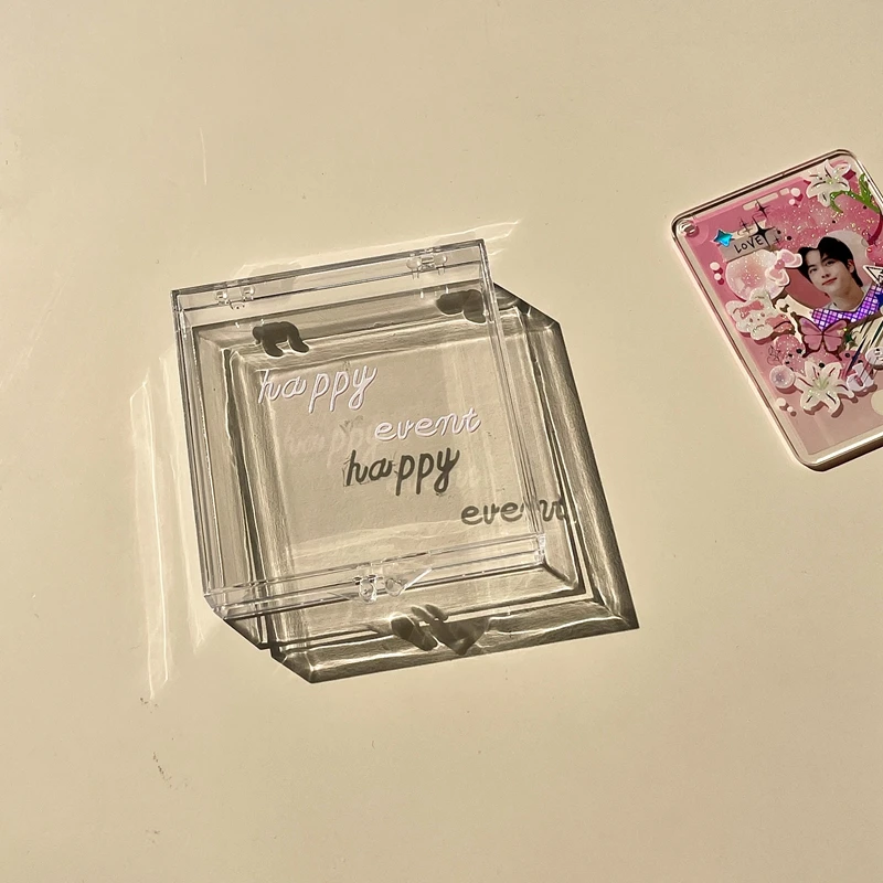 

Прозрачная коробка для хранения фотографий, мини-фотоальбом, коробка для хранения фотографий