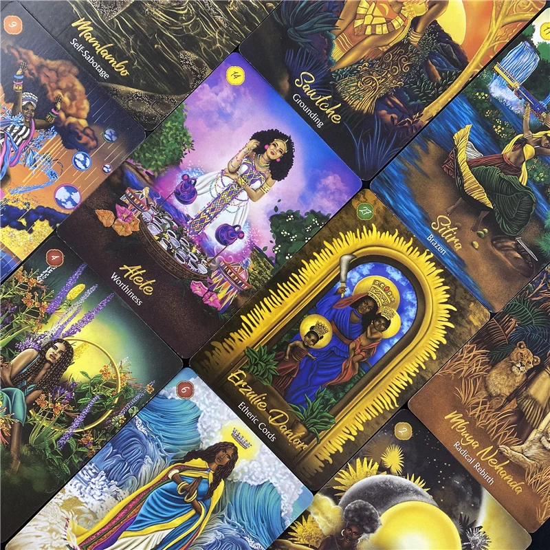 Настольная игра в карты с Африканской богиней восходящей и ростом |