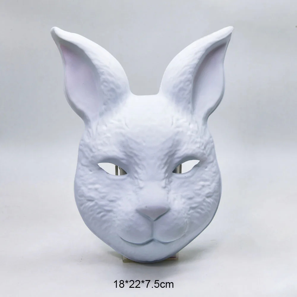 

Белая маска кролика из ПВХ