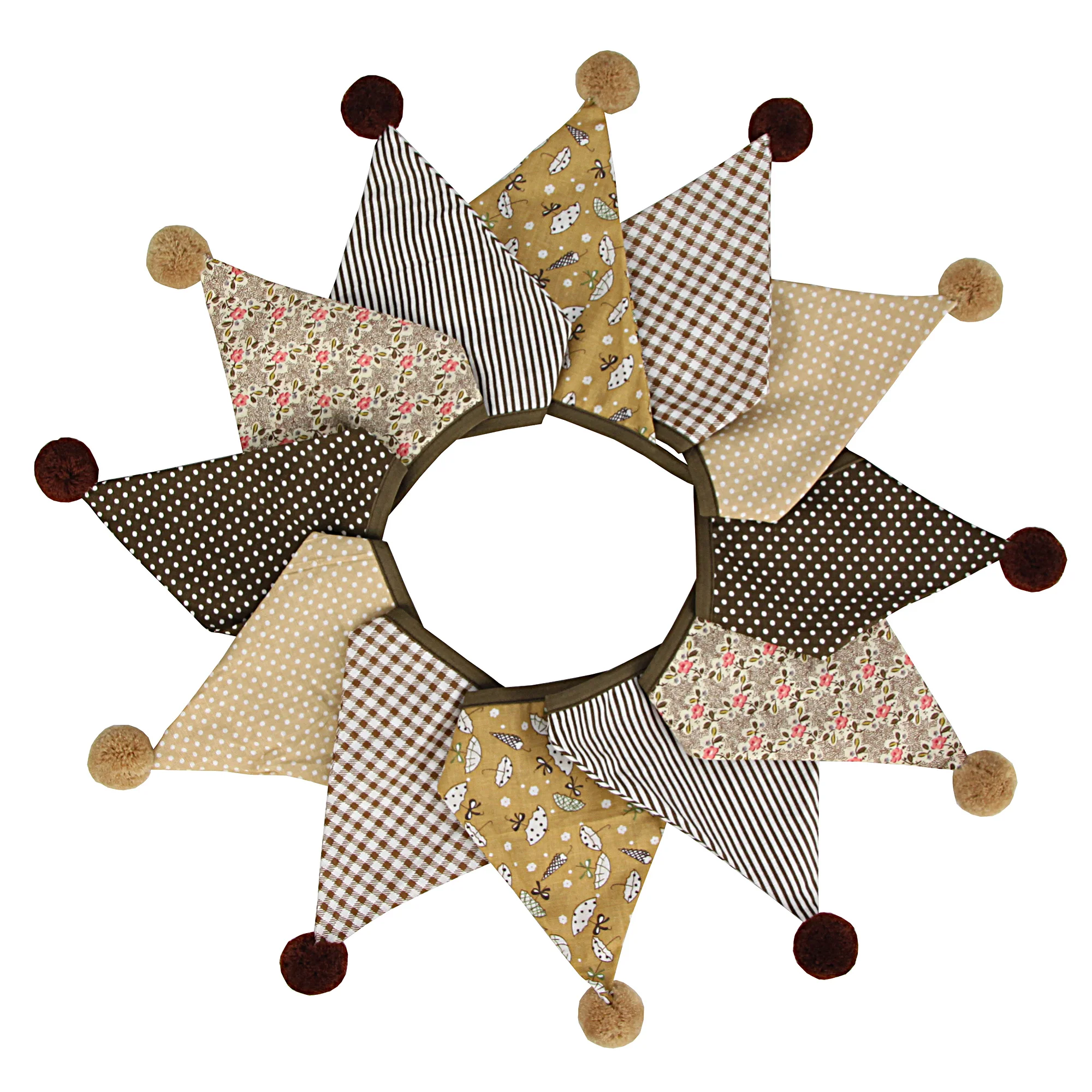 

3,2 м винтажная тканевая овсянка с цветочным принтом, 12 вымпелов, флаги с шариками, декор для свадебной вечеринки, баннер, домашний детский душ, карнавальная гирлянда