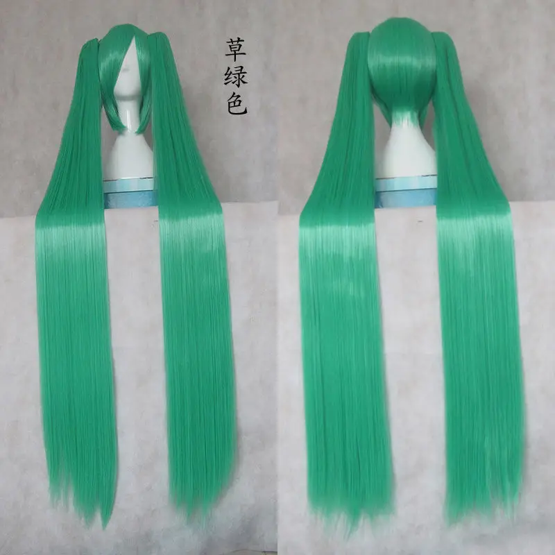 Женский парик Голубой волнистый Парик для девочек прямой + длинные хвостики