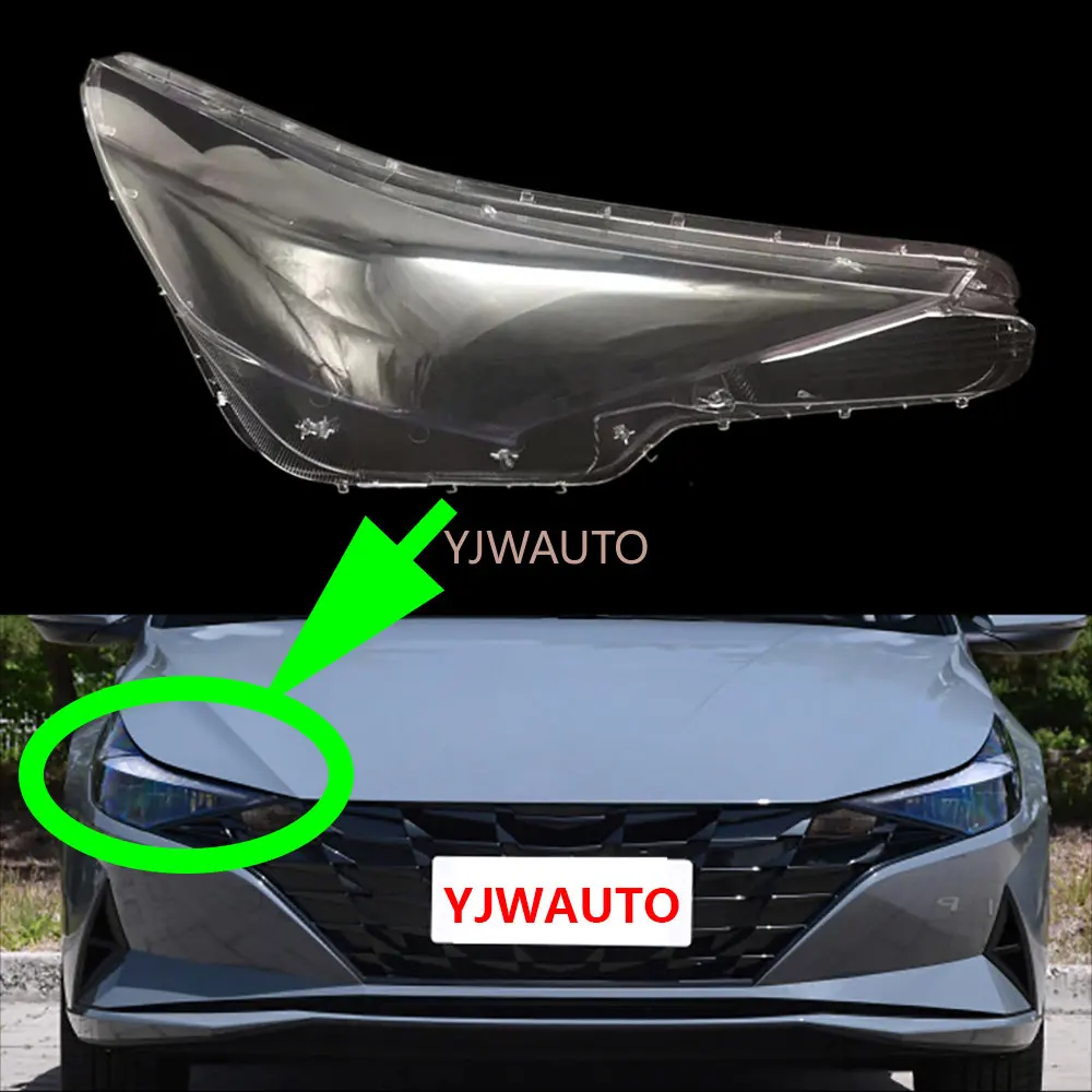 

Налобный фонарь для Hyundai Elantra 2020 ~ 2022, автомобильный налобный фонарь, стекло, замена передней лампы, абажур, автомобильный корпус