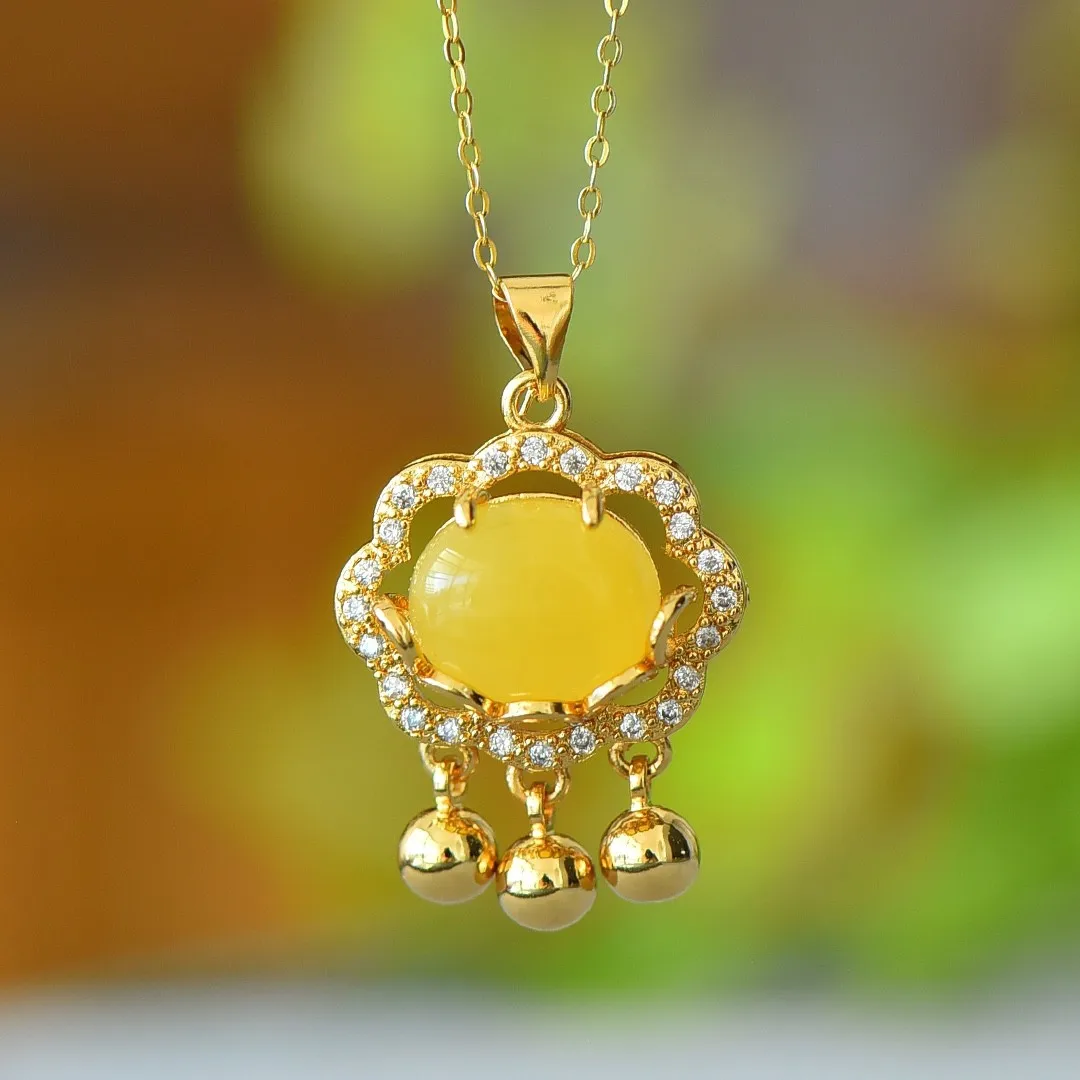 Ожерелье женское из натурального янтаря изящное ювелирное изделие лечебного