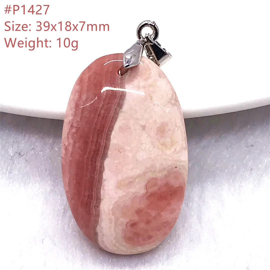Натуральный красный ожерелье из родорозита кулон ювелирные изделия для женщин