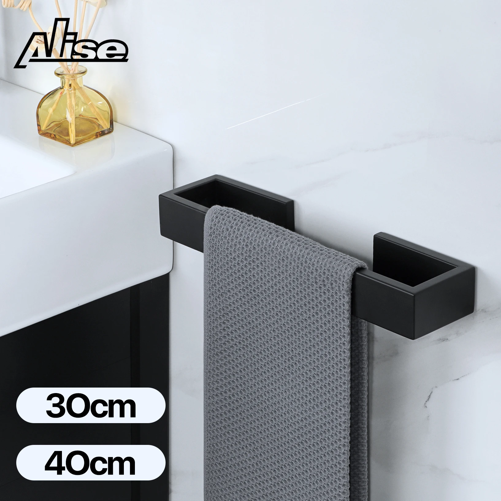

30/40cm Towel Holder Towel Rails Wall Mount Rack Bathroom Towel Bar 304 Stainless Steel Towel Shelf Bathroom Accessories