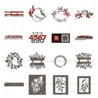 olive lemons branches alphabet numbers rosette 2022 new metal cutting dies scrapbook diary decoration stencil embossing template