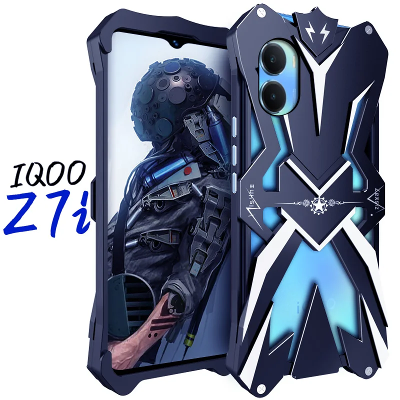 Роскошные бронированные металлические алюминиевые чехлы для телефонов Vivo Iqoo Z8 Z8x