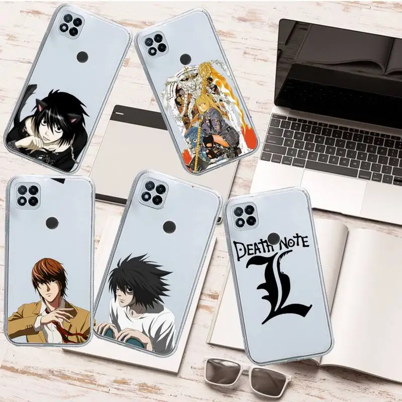 

Death Note Ryuk manga Anime Phone Case Transparent for Xiaomi redmi note x f poco 10 11 9 7 8 3 i t s E pro cover shell coque