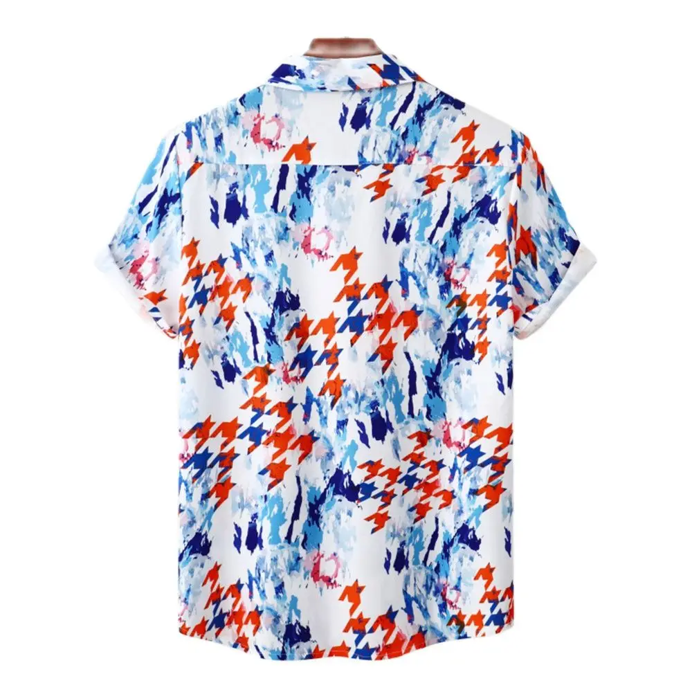 15 Colors Men's Fashion 3D Printed Hawaiian Shirts For Men Casual Holiday Blouse Loose Short-sleeve Beach Male Tops M-3XL