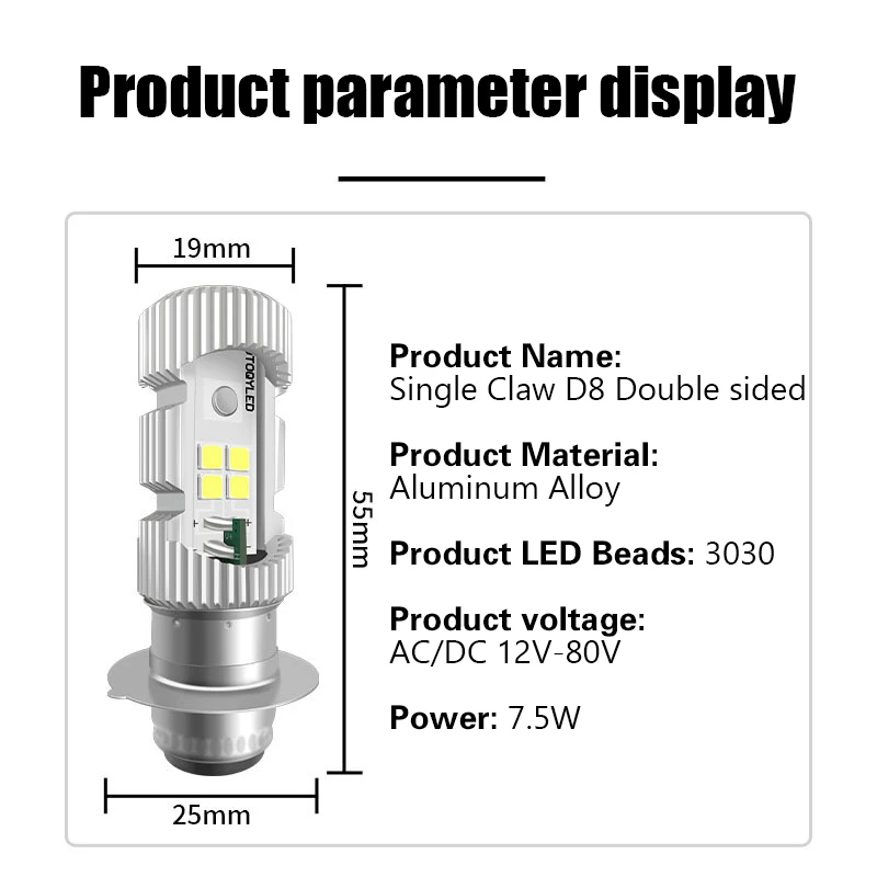 PA15D 1-светодиодные лампы для фар мотоцикла H6 Светодиодные мото-фры высокой