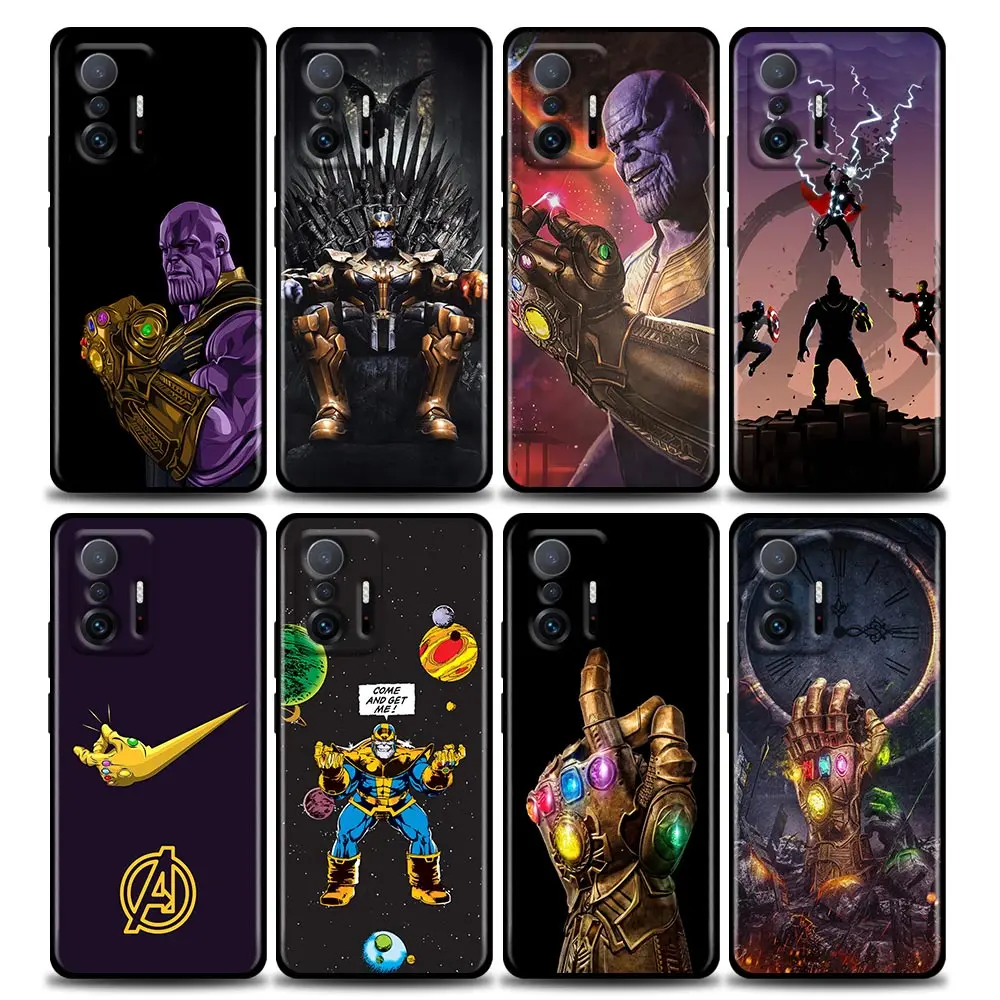 

Coque For Xiaomi Mi 11T 11X 11 Lite 5G NE 12 Poco X3 M3 F3 M4 Pro Cases Fundas Shell Cover Marvel Bad Guy Thanos Hands Avengers