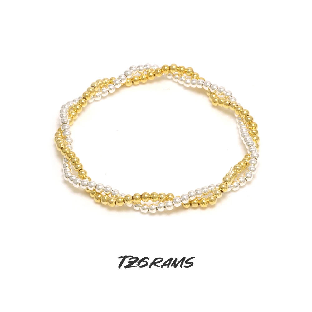 

925 натуральный серебряный золотой и серебряный цвет обмотка эластичная веревка элегантные женские простые браслеты персонализированные Изящные ювелирные изделия подарок