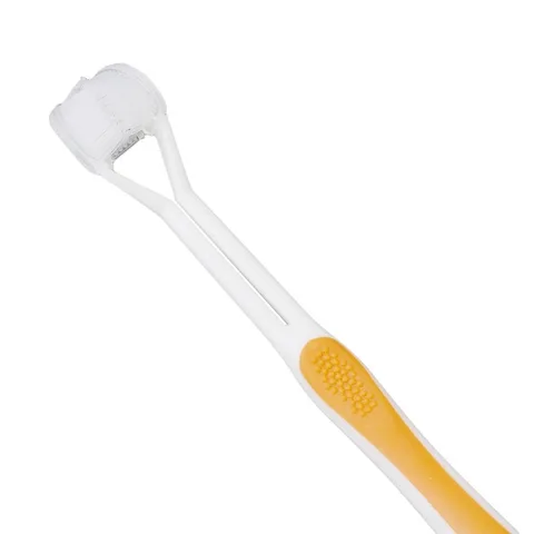 1 шт. трехсторонняя Мягкая зубная щетка для волос, Силиконовая зубная щетка для взрослых, полное очищение зубов, уход за полостью рта, безопасная зубная щетка