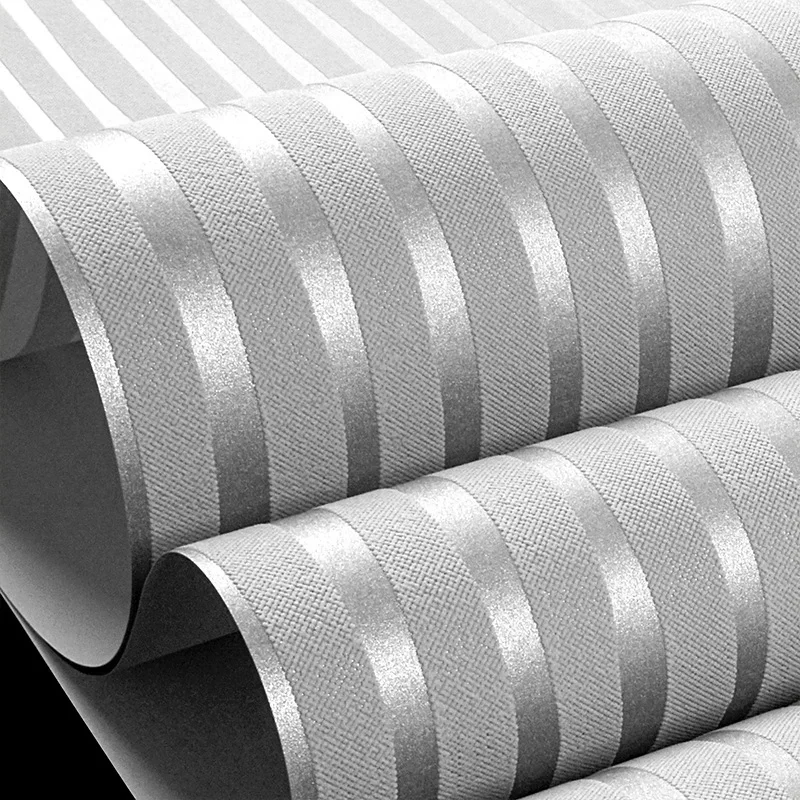 Простые современные обои для спальни с вертикальными полосками гостиной