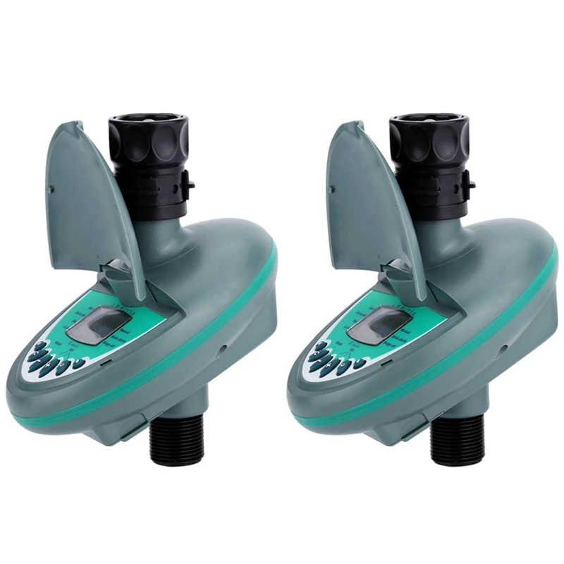 

2X Home Automatic Smart LCD Display Water Timer Controller Electronic Garden Irrigation Watering Timer System