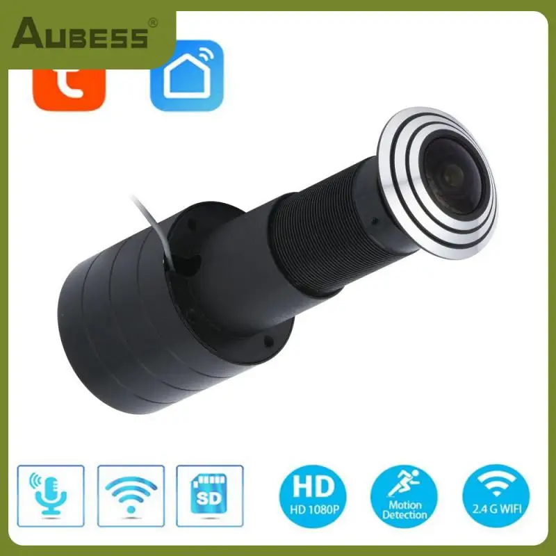 

Charging Remote Viewing Tuya 1080p Camera Wide Angle Mini Wifi Port Eye Hole Ip Camera With Speaker Audio Door Camera Smart Home