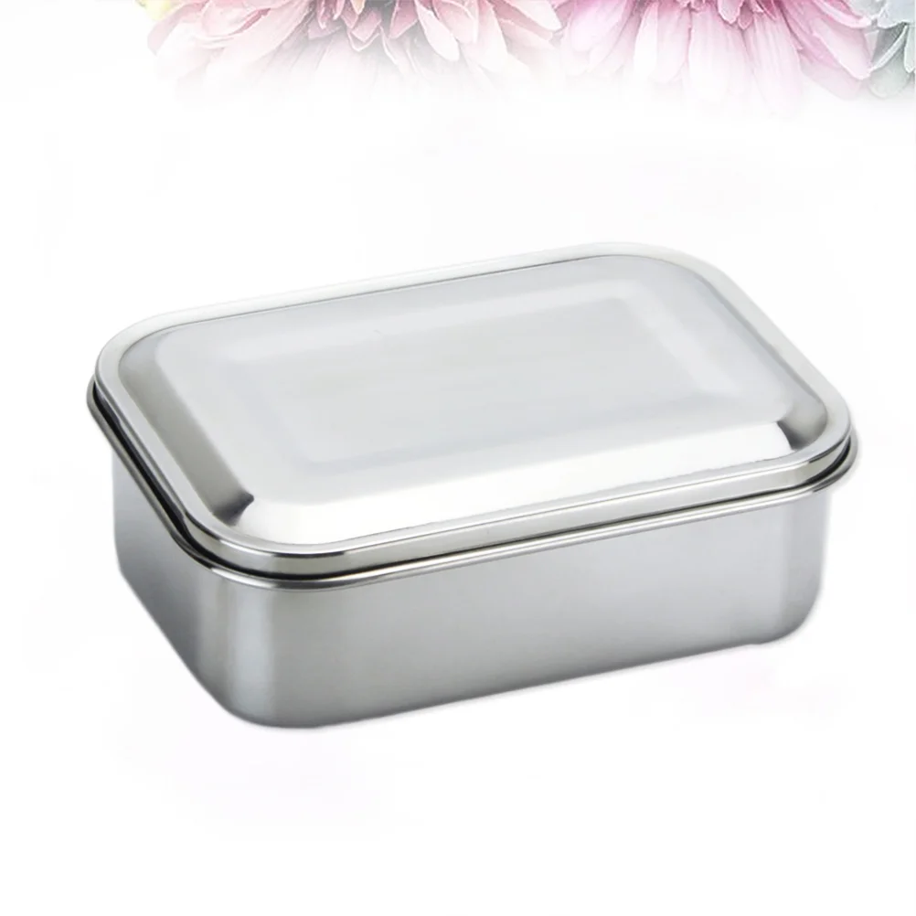 

800ML 304 Stainless Steel Square Food Container Bento Box School Outdoor Camping