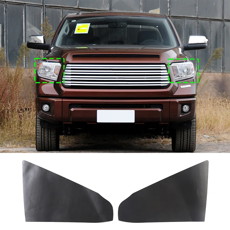 

For Toyota Tundra 2014-2021 PVC black Car Headlight Lamp Film Trim cover Car Accessories