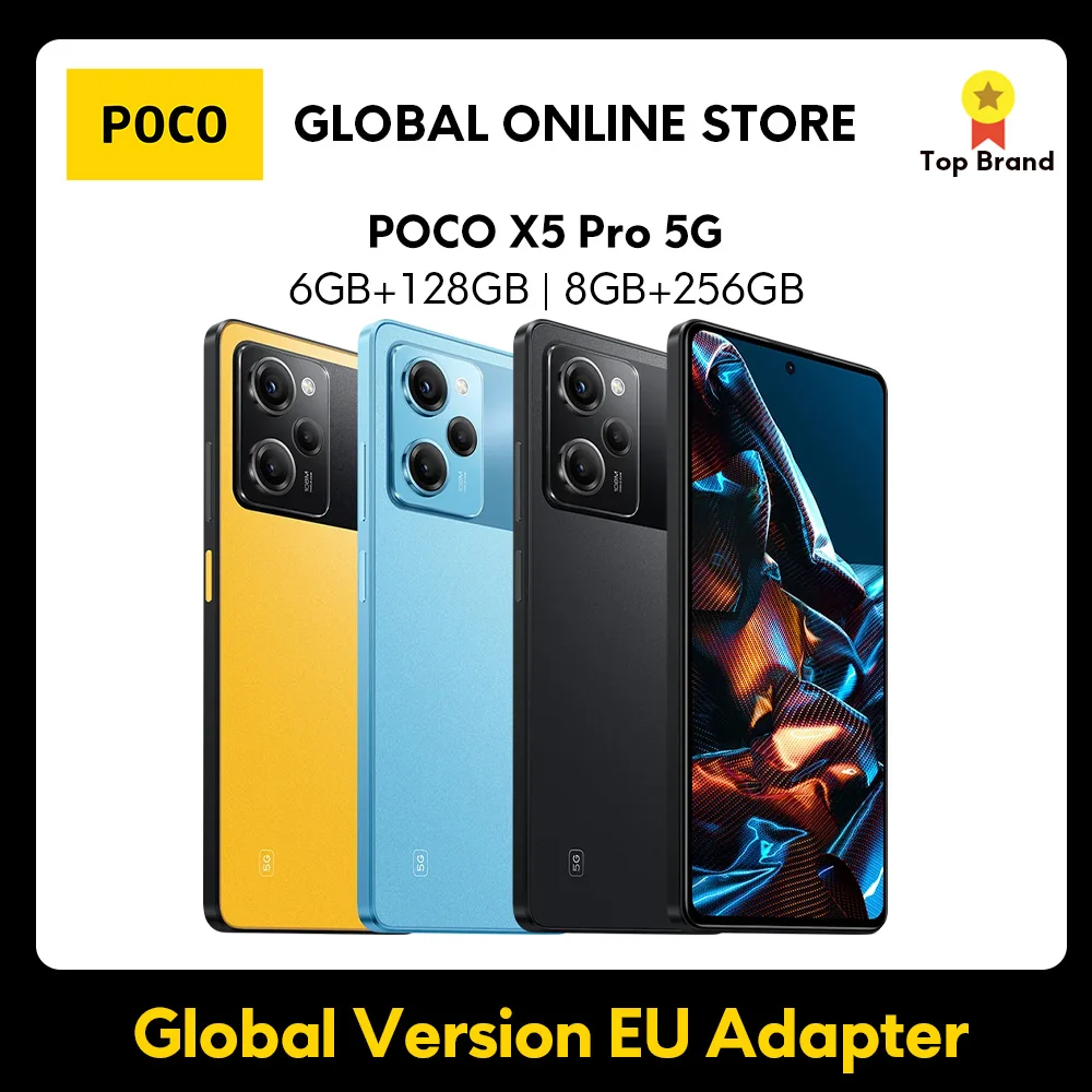 Global Version POCO X5 Pro 5G Smartphone 6GB 128GB/8GB 256GB Snapdragon 778G 120Hz Flow AMOLED DotDisplay 108MP 67W NFC Original