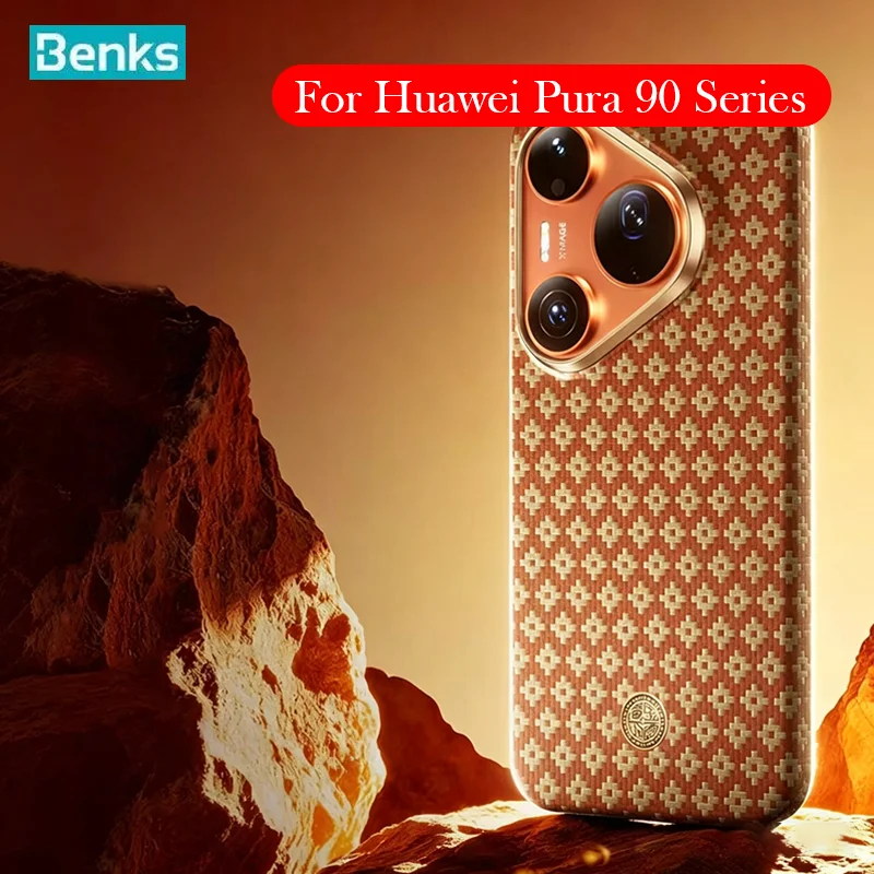 Фото Чехол Benks из углеродного волокна для Huawei Pura 90 Pro Max, кевларовая задняя крышка для HUAWEI PURA 90 PRO MAX №1