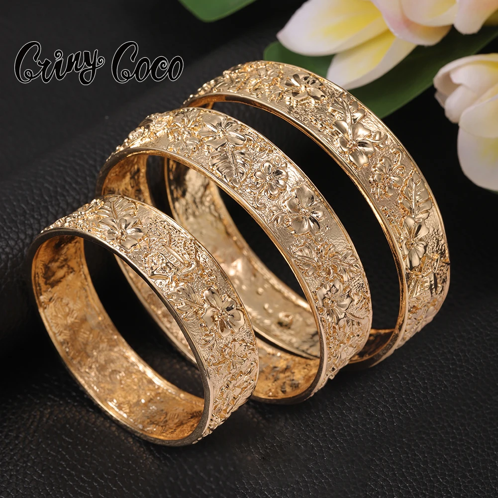 

Cring Coco Hawaiian Gold Color Bracelets Polynesian Jewelry Woman Bracelet Bangle for Women Party Wedding Valentine's Day Gifts