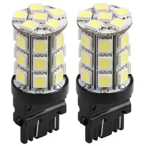 

2 pcs T20/ 3157 27 5050 SMD LED Lamp Brake Light Parking Light Rear Light White Automatisch