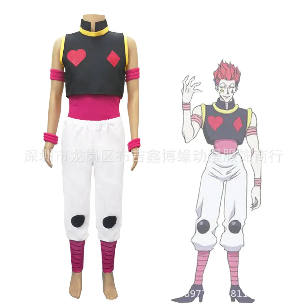 

Anime HUNTER X HUNTER Hisoka Cosplay Costume Full Set Suit Unisex Phantom Troupe Cos Uniform Halloween Cosplay Outfits