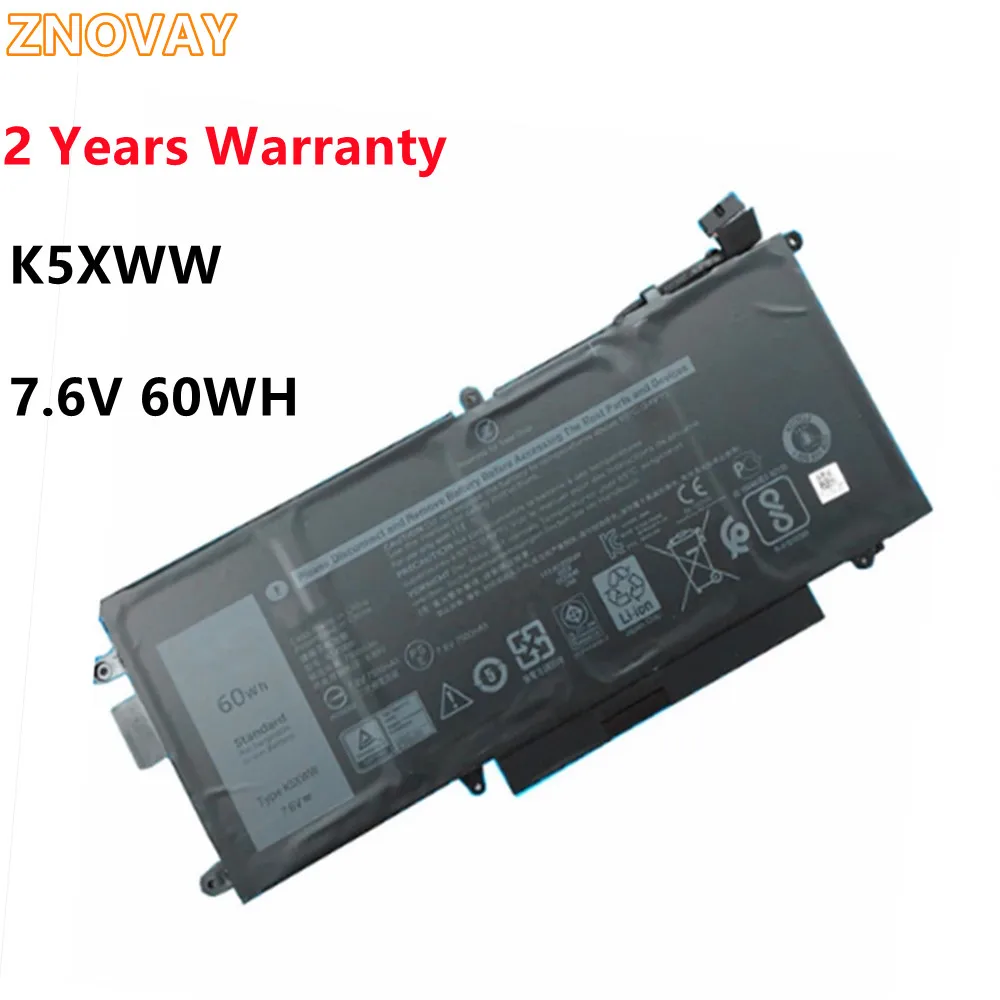 Аккумулятор ZNOVAY K5XWW 7 6 в 60 Втч для ноутбука DELL Latitude 5289 7389 7390 серии 2 1 ноутбук 71TG4 725KY