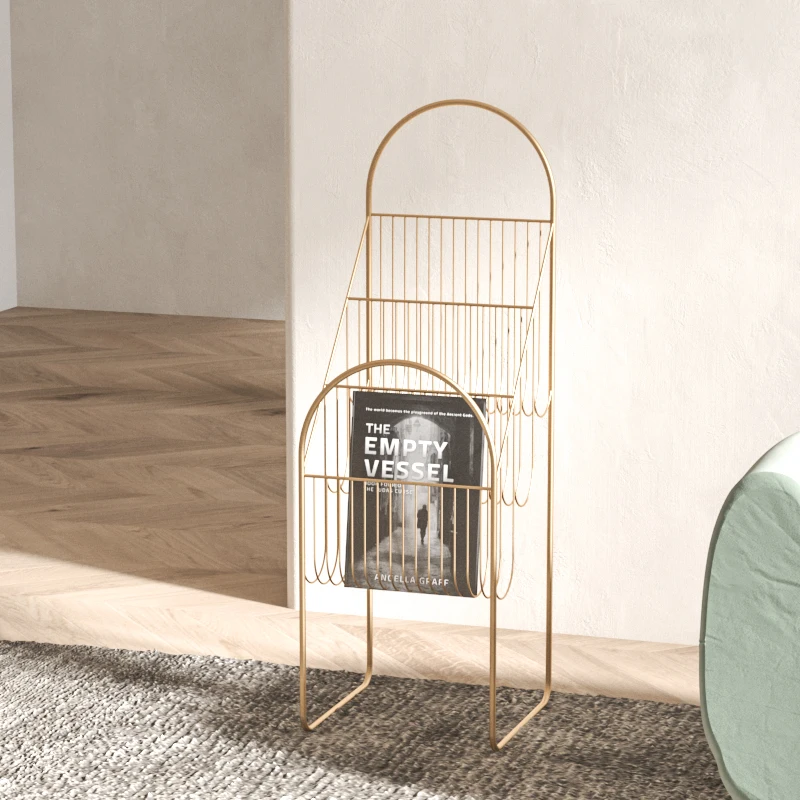 

FQ Nordic Iron Book Shelf Magazine Book Storage Rack