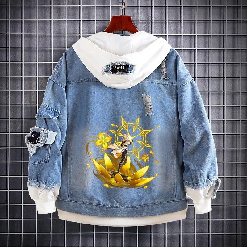 Толстовка для косплея Genshin Impact с аниме Aether Albedo Aloy Yellow ролевая печать парная