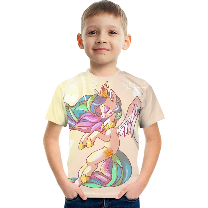 

Children's Unicorn T-Shirt Children for Boys a Boy Girls Kids Kid's Shirts Child Baby Cute Girls Cartoon pony Tee Tops Clothing