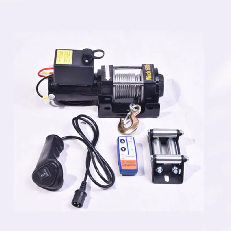 3000 lbs Vehicle Winch Car Winch Electric Winch for ATV SUV Boat Truck Trailer Off Road Car