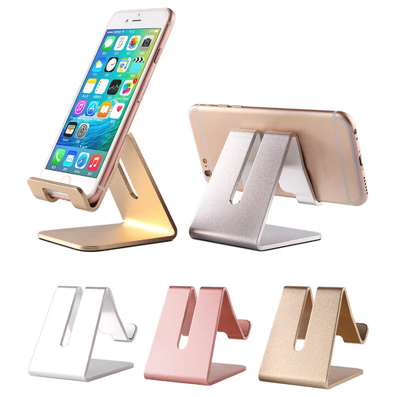

New Mobile Phone Holder Aluminum Table Desk Mount Stand Holder For IPad IPhone Non-slip Desk Phone Universal Stand KDCW