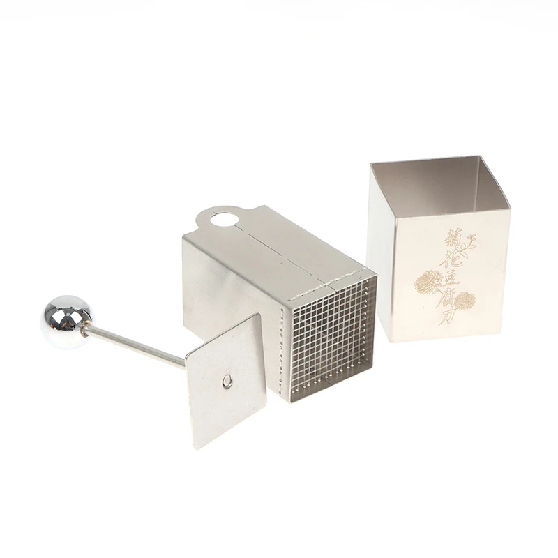 

Handy Square Grids Shaped Tofu Cutter Stainless Steel Slicer Manual Pressure Shredder Cooking Vegetable Tools Kitchen Accessorie